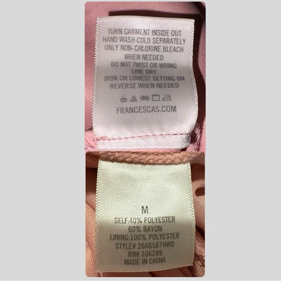 Mi Ami Rose Pink Ruffle Flare Mini Dress Long Sleeve Women’s Size Small Sexy - Picture 6 of 6